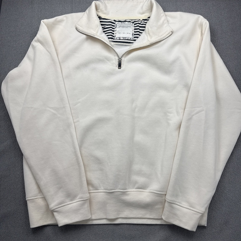 DENIM‎ AND FLOWER Quarter Zip Sweatshirt Large